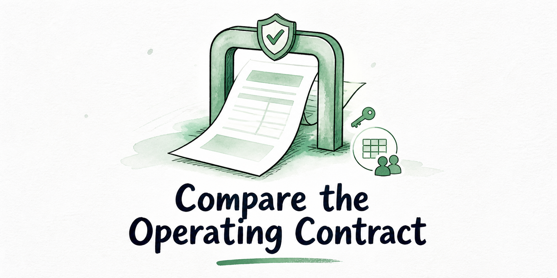 A statement passes through a contract checkpoint separating processor access, required outputs, and team-owned work.