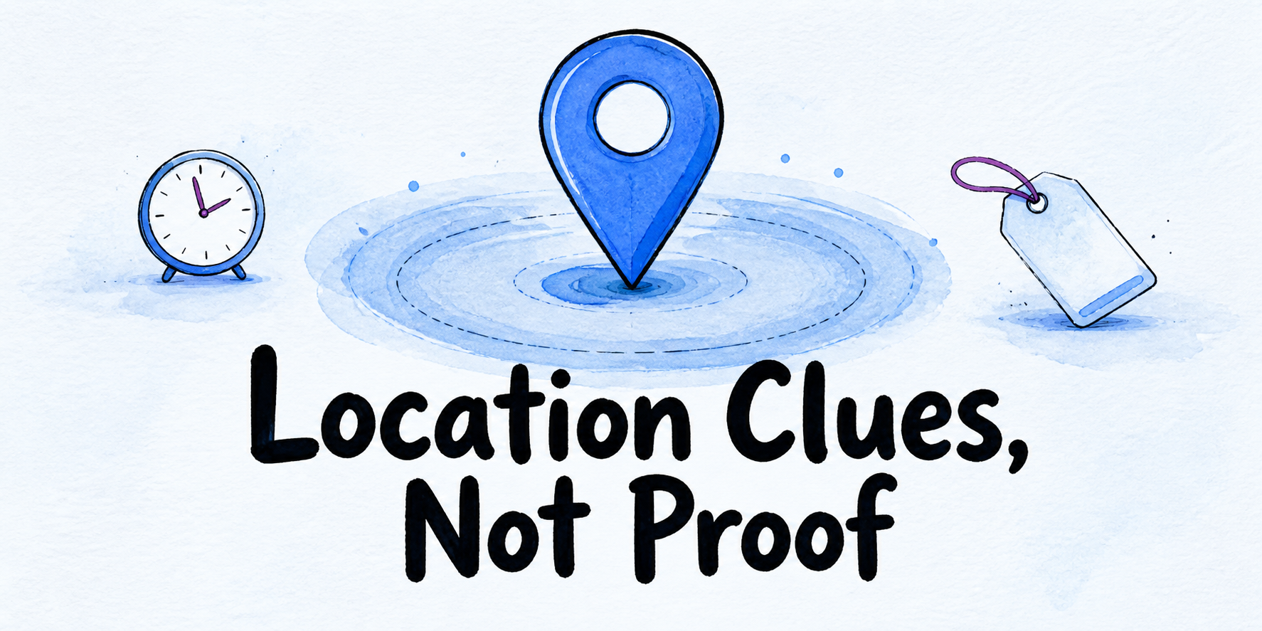 Hand-drawn editorial illustration for What Grindr Location Clues Can and Cannot Tell You